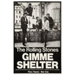 The Rolling Stones music promo poster for Gimme Shelter film at the Plaza Theatre in New York.