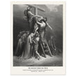 Gustave Dore The Bible engraving print . The Descent from the cross after Crucifixion illustration .