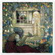 John Bauer vintage illustration print . From the fairy tale The Magician's Cape.