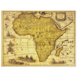 Africa ancient vintage map print reproduction. African continent cartography of 1680 by Hendrik Hondius