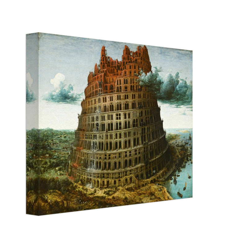 The Tower of Babel by Pieter Bruegel the Elder 1568. Old painting reproduction