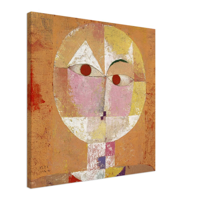 Paul Klee Senecio. fine print. Abstract modern painting. Cubism human face.  Redesigned and  artwork