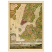 Beautiful antique old map from above of New York City 1770 by Bernad Ratzer