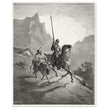 Don Quixote riding with Sancho Panza illustration by Gustave Dore.