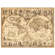 World map. Nouvelle et Exacte Description du Globe Terrestre Reveue Corrigee et Augmentee ... by Guillaume Blaeu