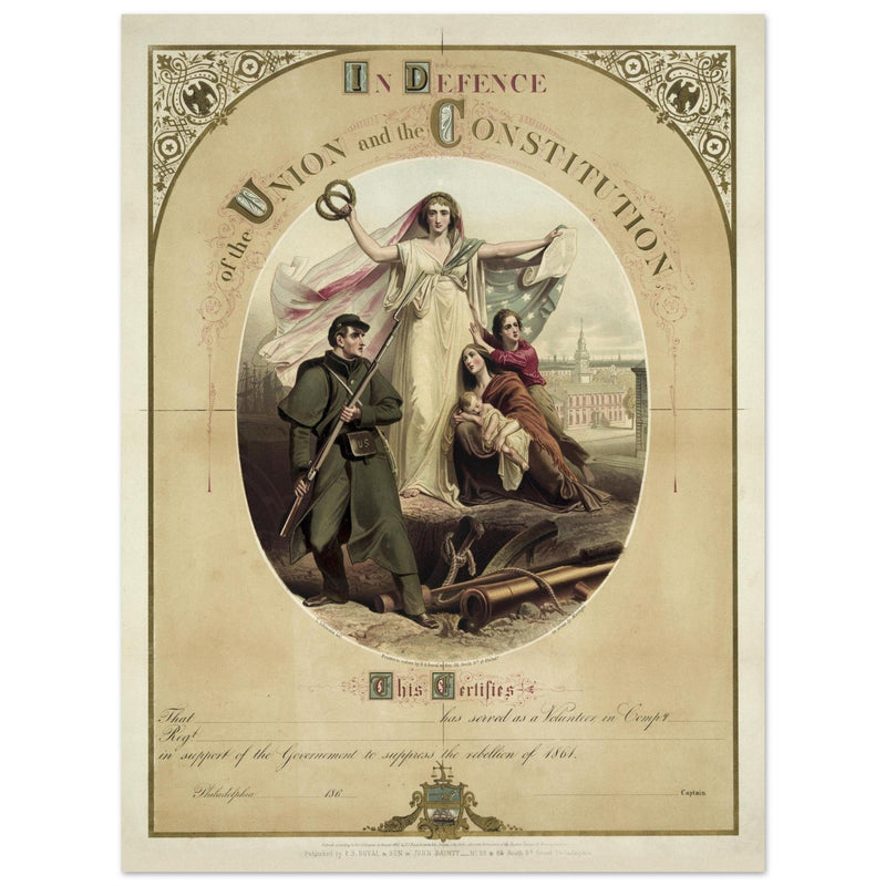 In defence of the Union and the Constitution vintage poster.