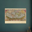 Ancient world map poster reproduction by Andrea Bertelli 1593