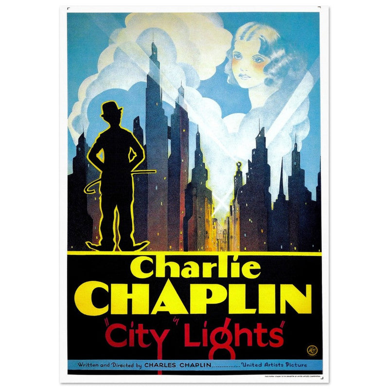 City Lights Charlie Chaplin movie poster.