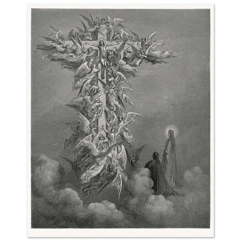 Gustave Dore illustration for The Divine Comedy by Dante Alighieri.  The Cross Paradise.