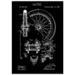 Vehicle whell patent illustration. Vintage drawing .