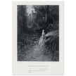 Gustave Dore illustration of King Arthur legend .Elaine on her Road to the Cave of Lancelot. book Idylls of the King by Alfred Tennyson