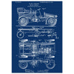 Motor Vehicle patent. Vintage car illustration.