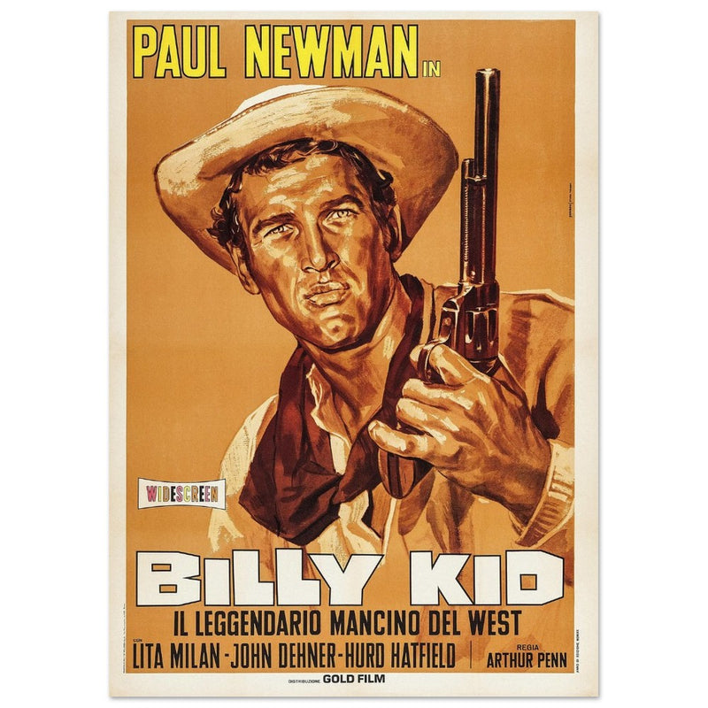 Billy Kid italian poster staring Paul Newman movie poster.