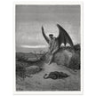 Gustave Dore Paradise Lost engraving . Satan and the serpent.