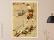 Vintage old circus acrobats poster.