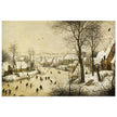 Winter Landscape with Skaters and Birds Trap painting by pieter Bruegel The Elder.