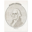 Declaration of Independence vintage print reproduction. George Washington president .