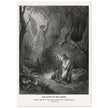 Gustave Dore The Bible engraving print . The Agony in the garden illustration .