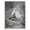 Gustave Dore Paradise Lost engraving . Adam and Eve in Eden.