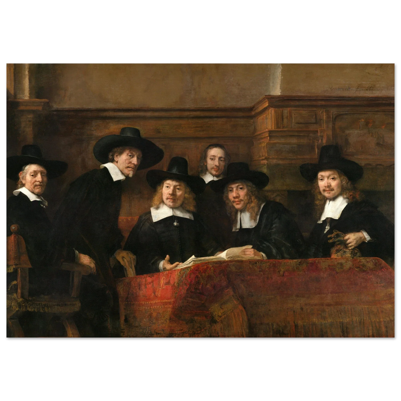 Rembrandt painting The Syndics 1662 Poster