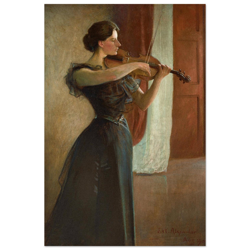 The violinist Portrait of Kathleen Cowan painting by John White Alexander