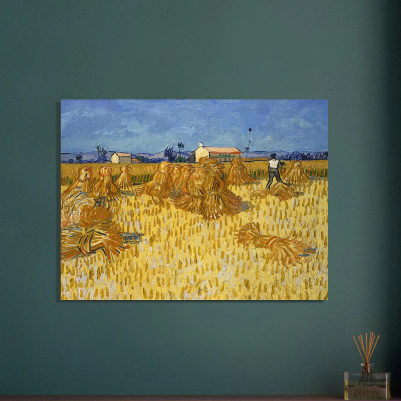 Corn Harvest in Provence by Vincent Van Gogh