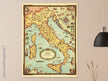 Italy old pictorial map by Ernest Dudley Chase.