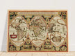 Ancient old world map of 1618. Geographica restituta per globi trientes by Franciscus Haraeus