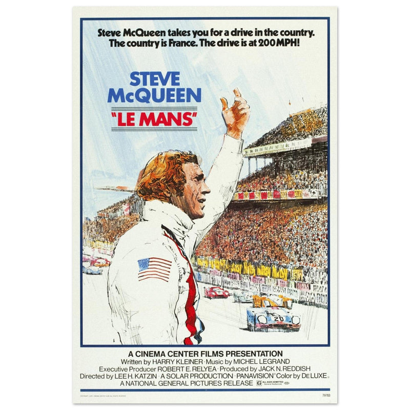 Steve Mc Queen Le Mans movie poster.