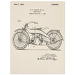Vintage motorcycle patent by William S Harley founder of harley davidson.