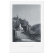 Gustave Dore illustration of King Arthur legend . Terrace scene with Guinevere. From the book Idylls of the King by Alfred Tennyson.