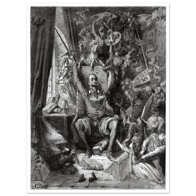 Don Quixote illustration by Gustave Dore. A world of disorderly notions Chapter one.