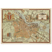 Vintage map of Amsterdam The Netherlands.