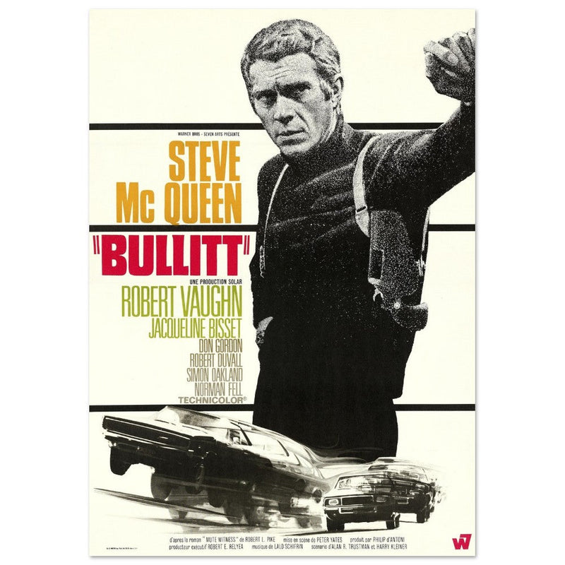 Steve Mc Queen Bullit movie poster.