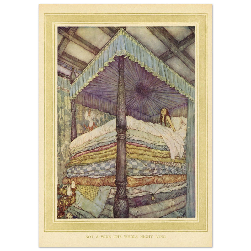 The Real Princess bu Edmund Dulac. After a fairy tale by Hans Andersen.
