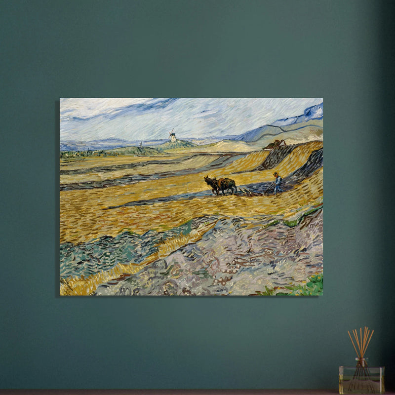 Enclosed Field with Ploughman by Vincent Van Gogh