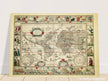 Ancient old world map 1638. Noua totius terrarum orbis geographica ac hydrographica tabula by Willem Janszoon Blaeu