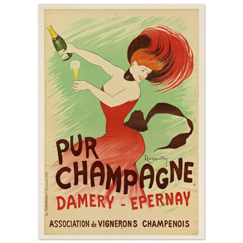 Pur Champagne Damery Epernay advertising vintage poster by Leonetto Cappiello.