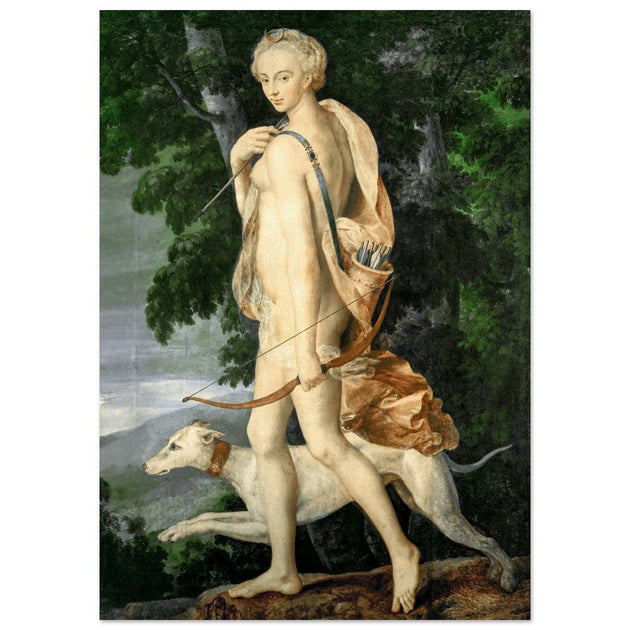 Diana the Huntress attributed to Luca Penni.
