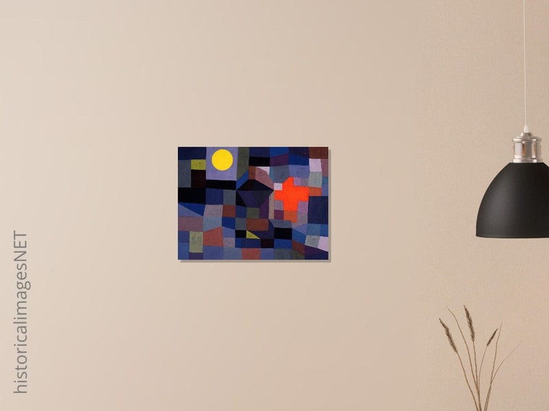 Paul Klee Fire at Full Moon abstract painting.   .