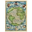 Ancient world map poster reproduction by Guillaume Le Testu 1555
