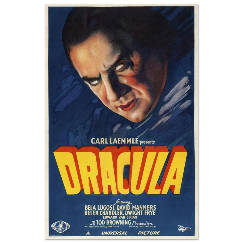 Dracula movie poster. Bela Lugosi vampire film .