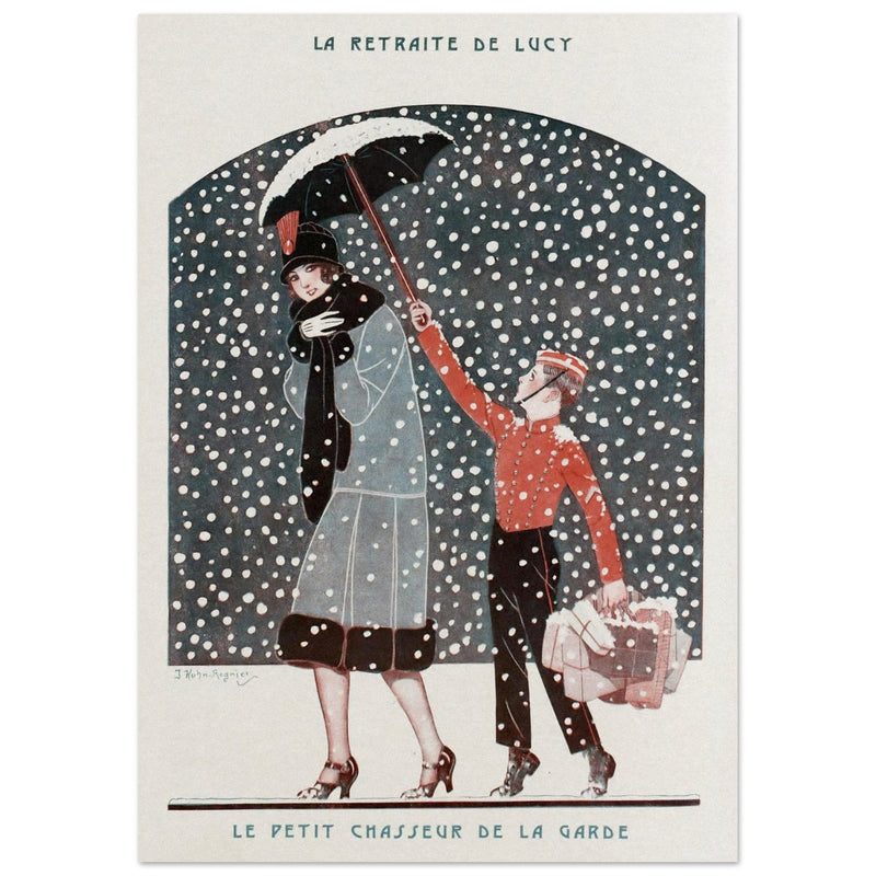 La retraite de Lucy ( The portrait of Lucy ) vintage illustration for Fantasio by Khun Regnier.