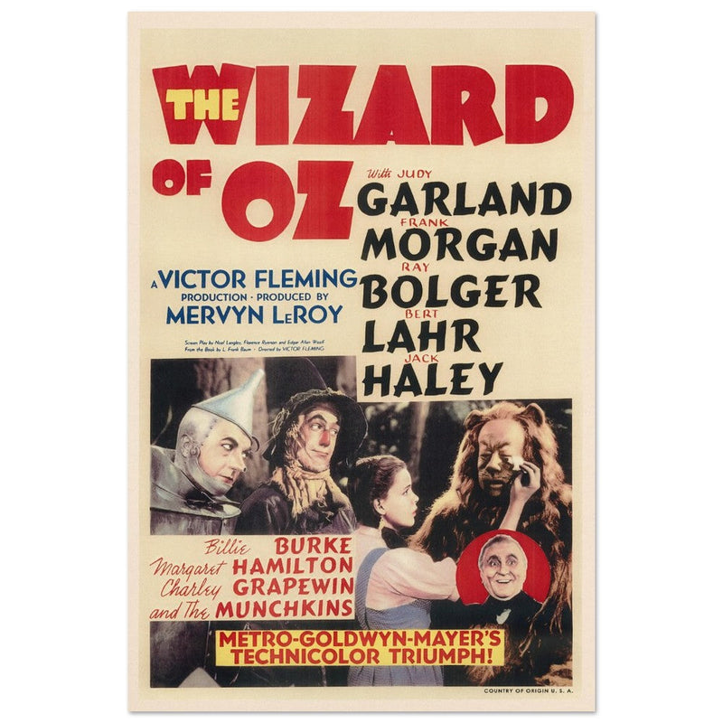 The Wizard of Oz movie poster.