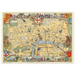 Children map of London vintage print 1938 by Leslie George Bullock