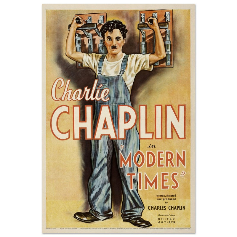 Charlie Chaplin Modern Times movie poster.