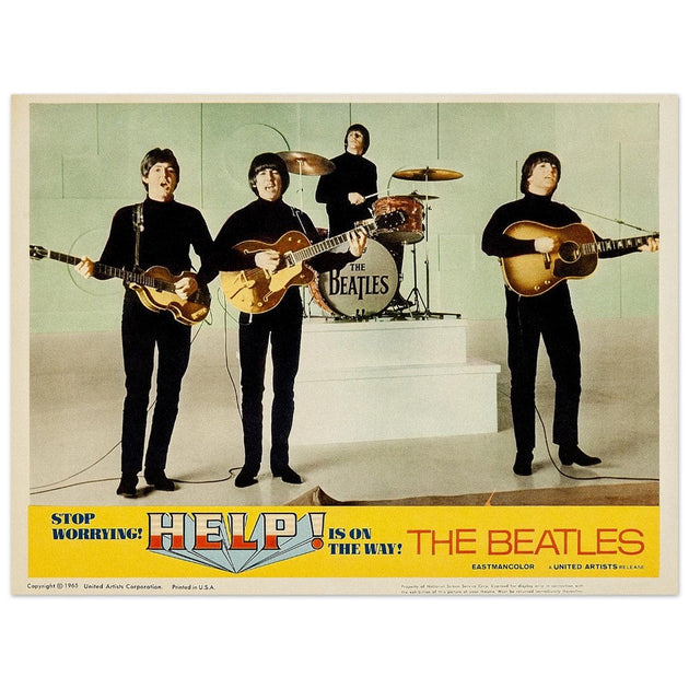 The Beatles Help movie poster reproduction. Printed on Fine Art Paper