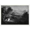 John Martin Paradise Lost vintage mezzoting engraving . Raphael Conversing with Adam and Eve .