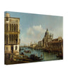 Grand Canal and Santa Maria della Salute in Venice Italy. Antique painting by Bernardo Bellotto 1743.