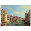 Grand Canal in Venice Italy. Antique painting by Canaletto 1738.